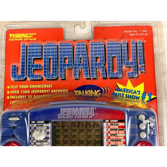 NEW Tiger Electronics Jeopardy Hand Held LCD Game Show 1997 Model 7-581 Sealed - Picture 5 of 8